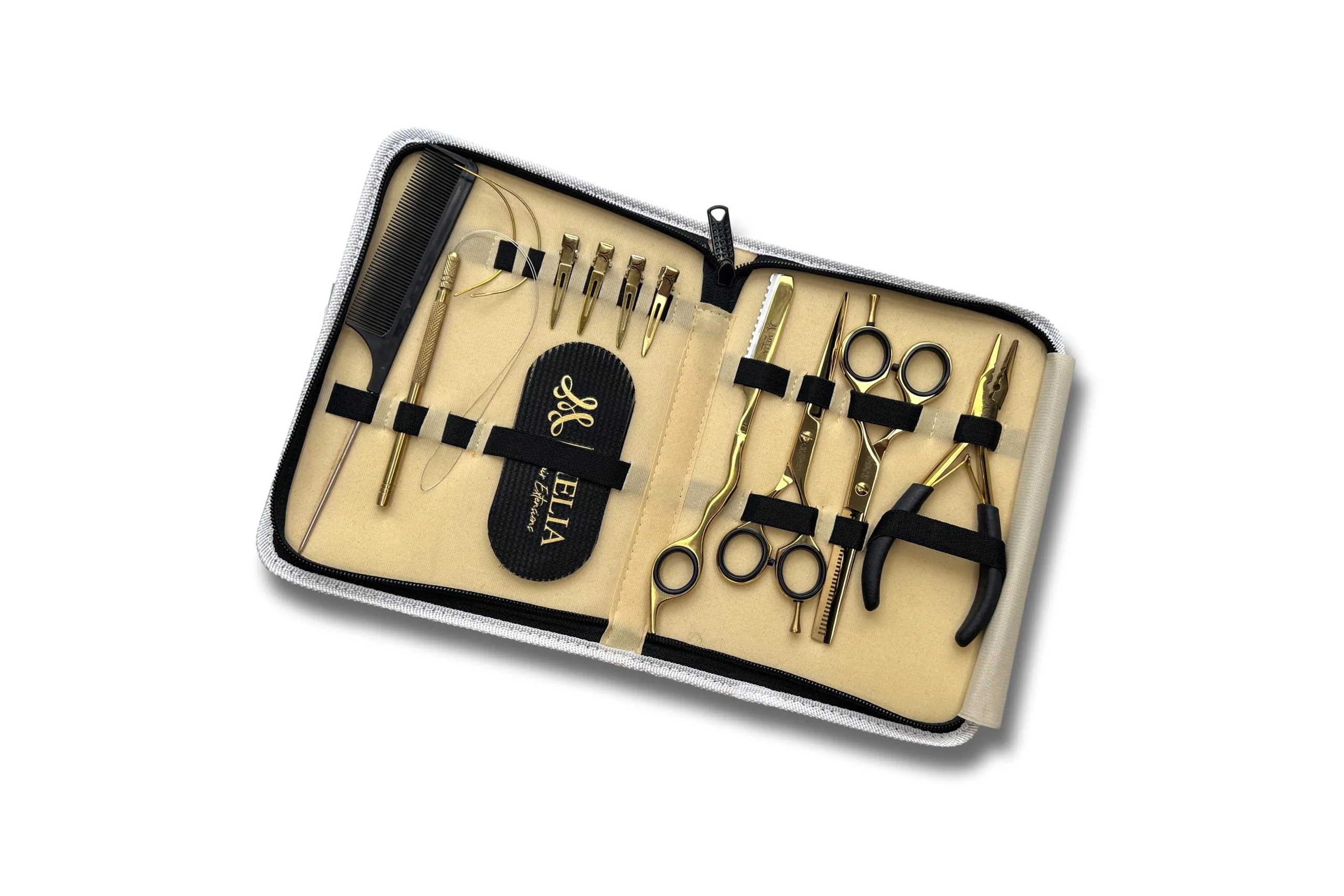 Black and Gold Hair Extension Tool Set - Melia Hair Extensions